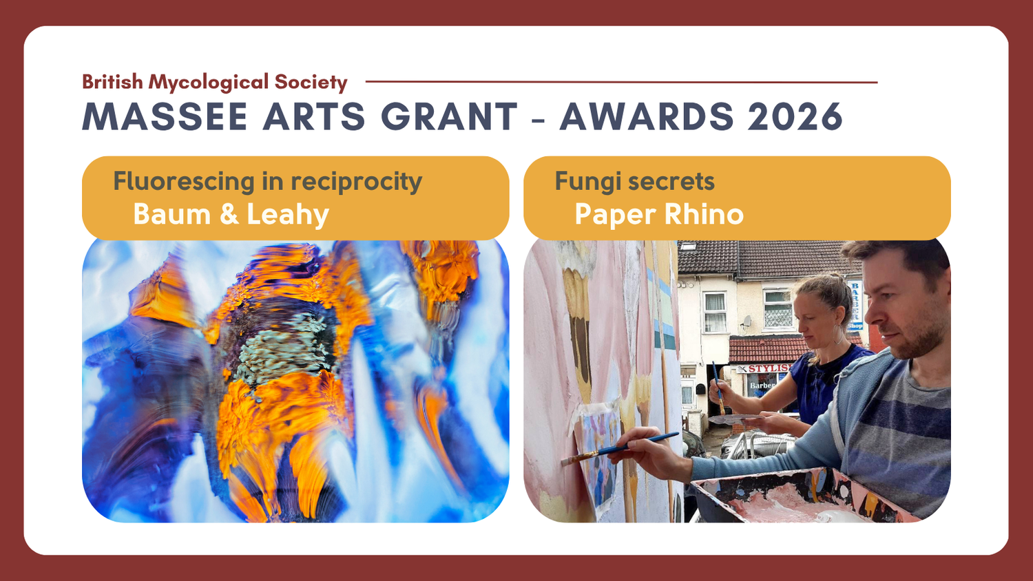 2026 Massee Arts Grant recipients - Baum & Leahy, and Paper Rhino