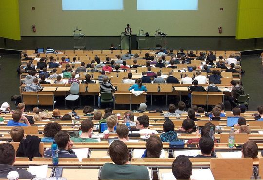 Students in a lecture room